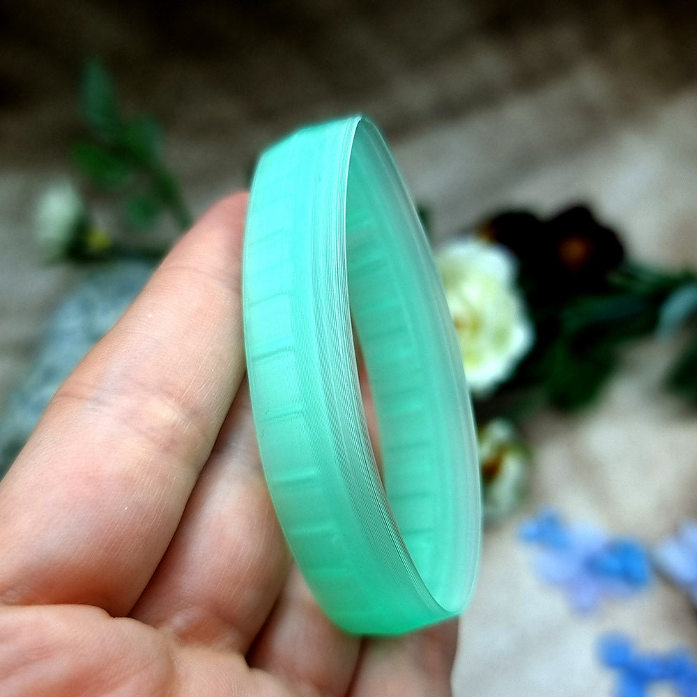 Green PLA almond drop polymer clay cutter with softly pointed ends and terracotta clay almond earring pieces by SweetyBijou