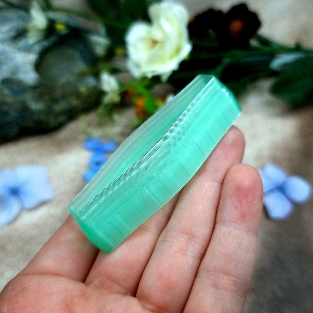 Green PLA faceted shard polymer clay cutter with angled straight edges and terracotta clay shard earring pieces by SweetyBijou