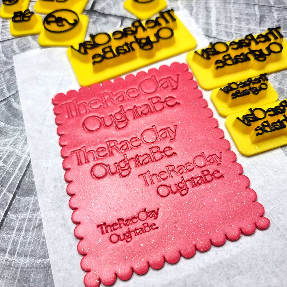 Custom Brand Stamp for Clay - Your Logo or Artwork in 4 Sizes - Set of 4 Stamps