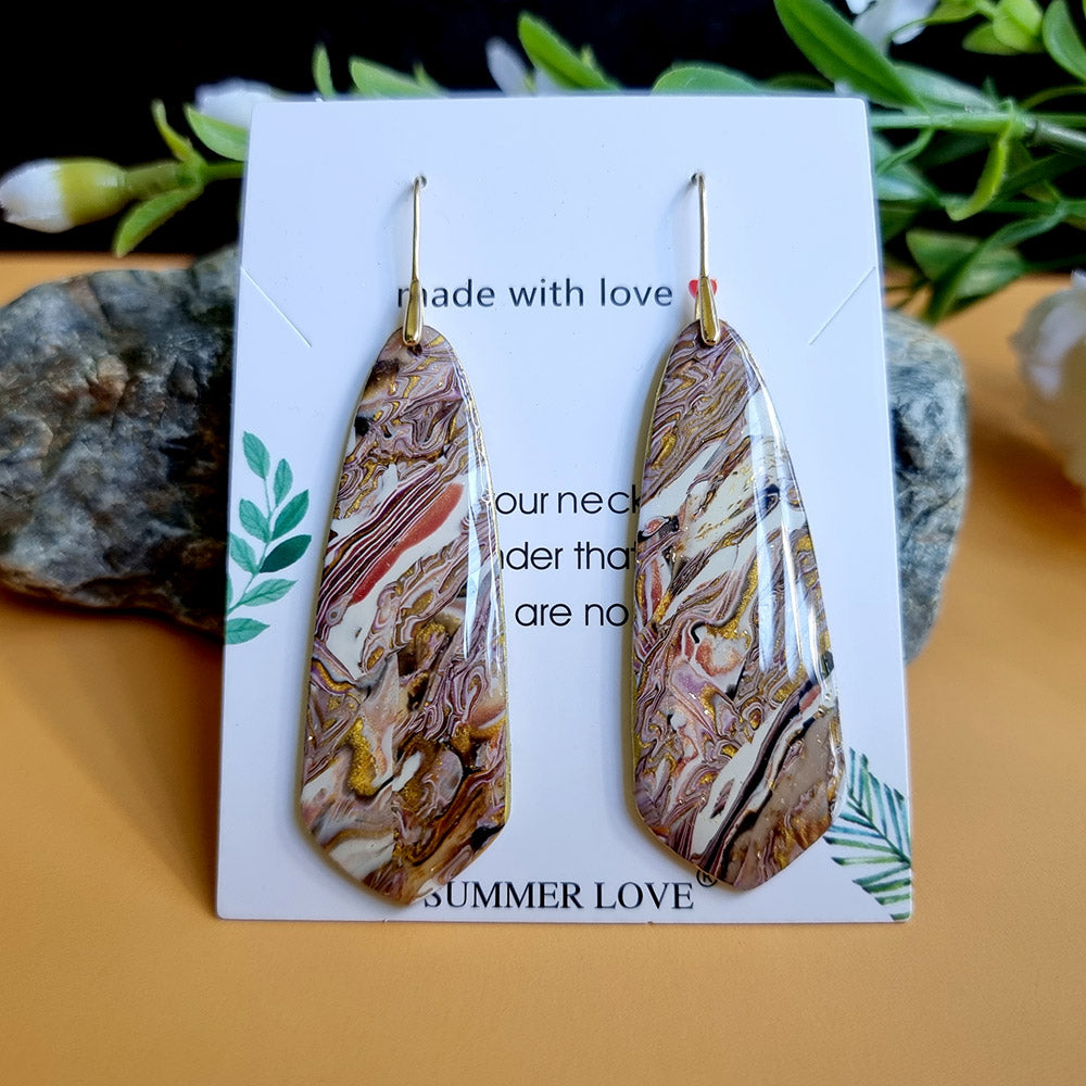 Golden Agate Earrings #1