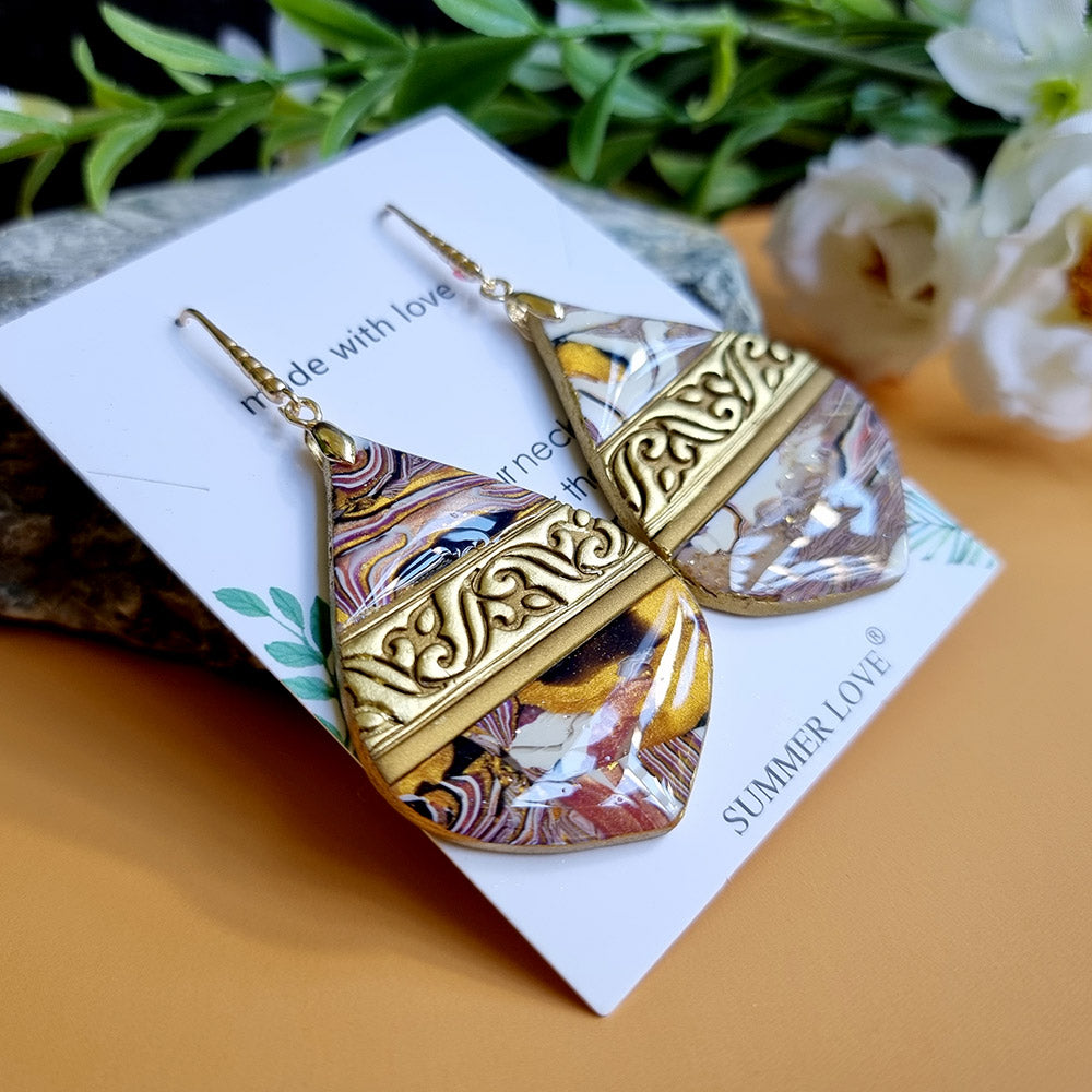 Golden Agate Earrings #4