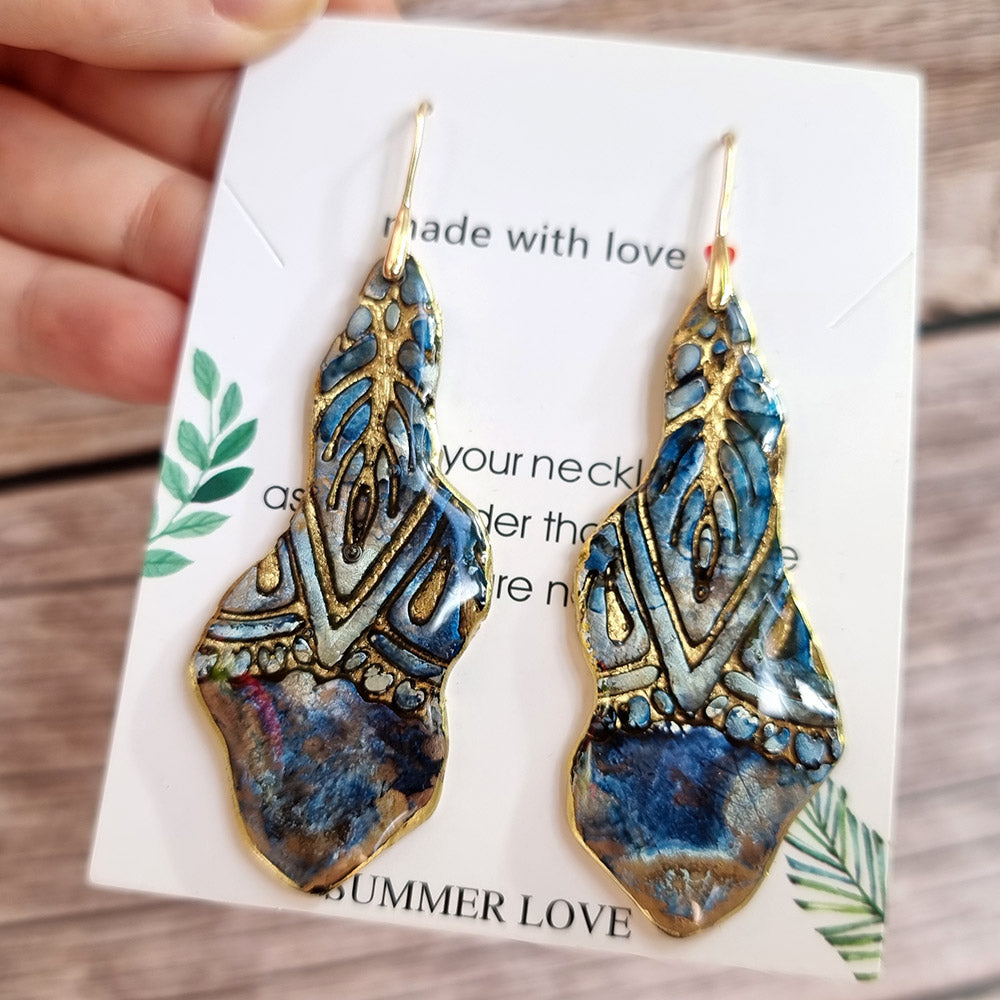 Antique Porcelain Earrings #3
