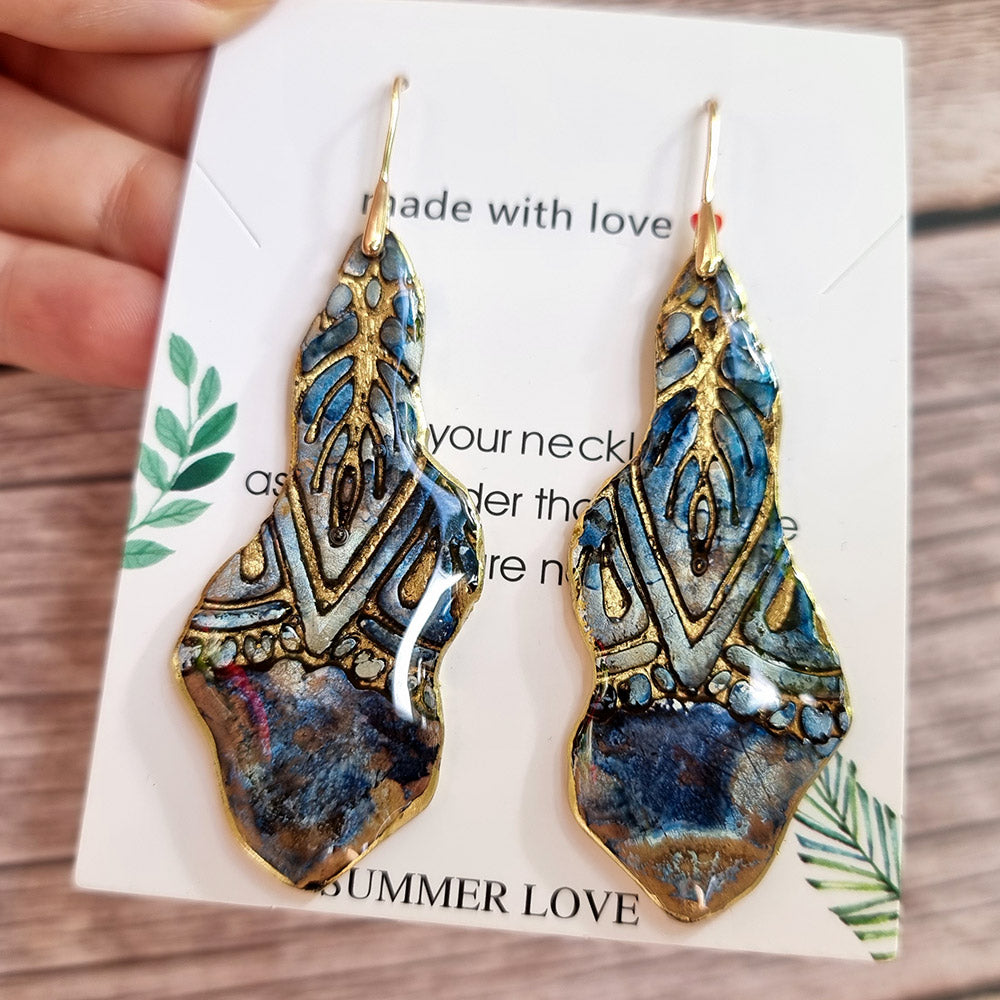 Antique Porcelain Earrings #3