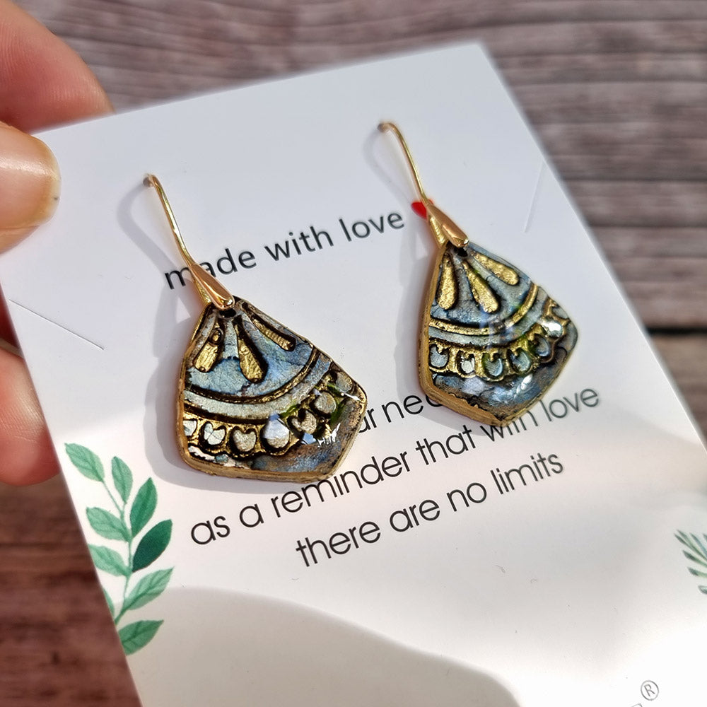 Antique Porcelain Earrings #6