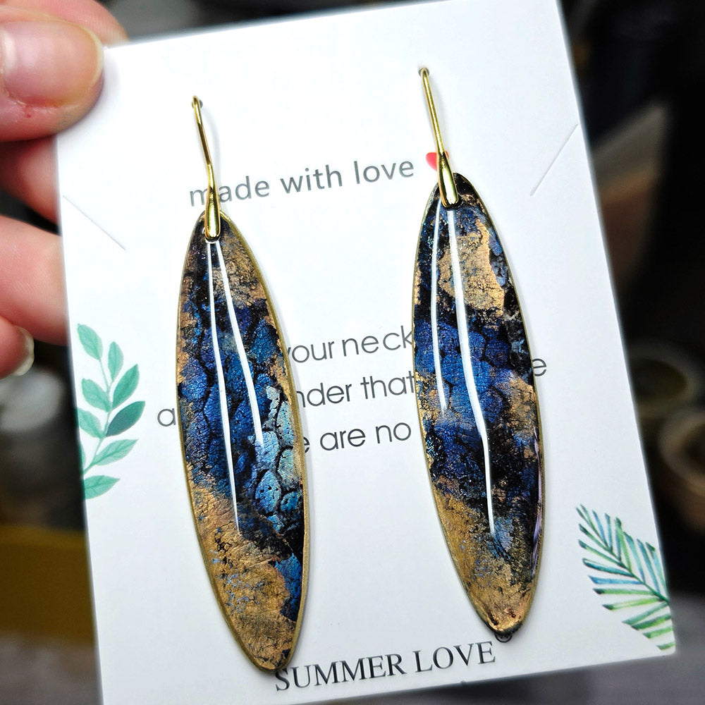 Golden Midnight Earrings
