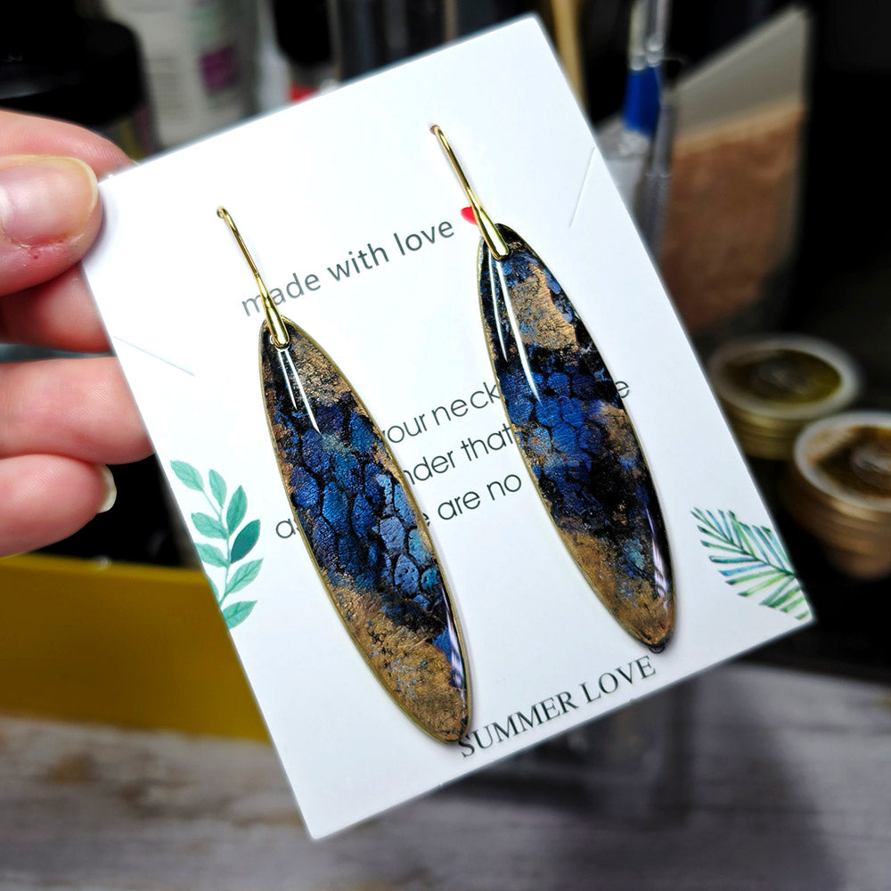 Golden Midnight Earrings