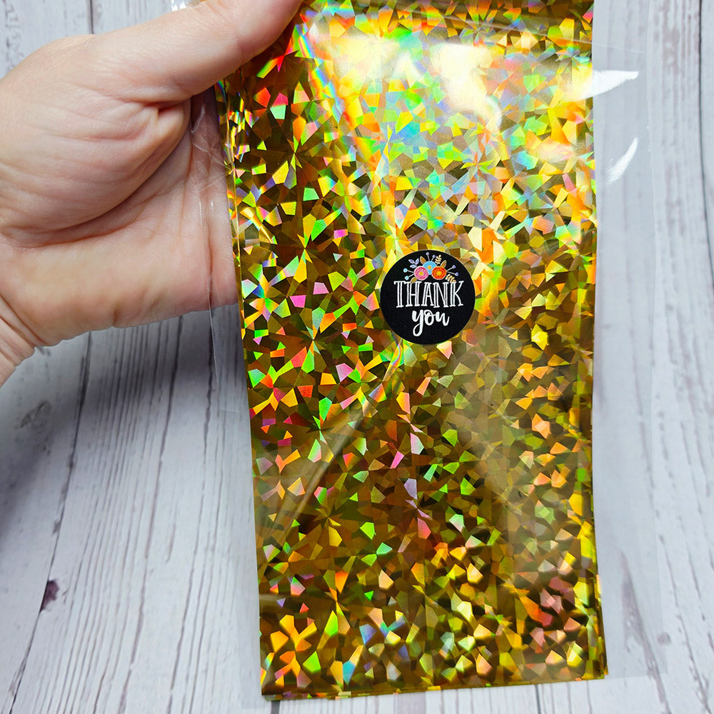 Holographic Gold Shards Foils - 10pcs