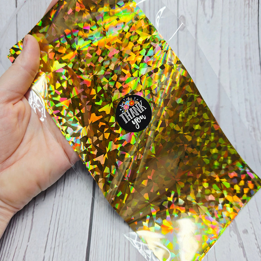 Holographic Gold Shards Foils - 10pcs