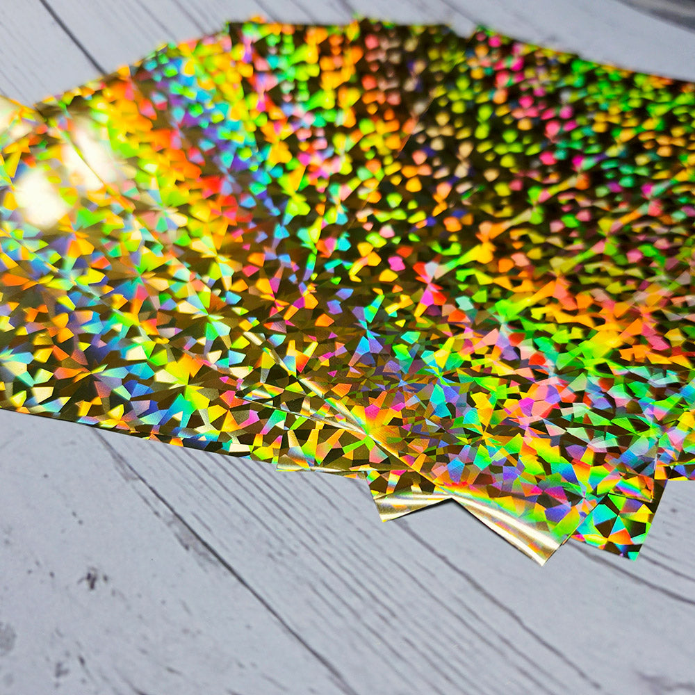 Holographic Gold Shards Foils - 10pcs