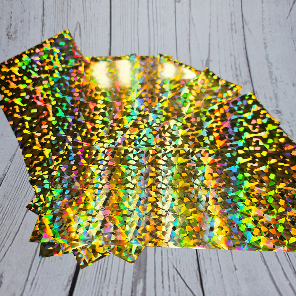 Holographic Gold Shards Foils - 10pcs