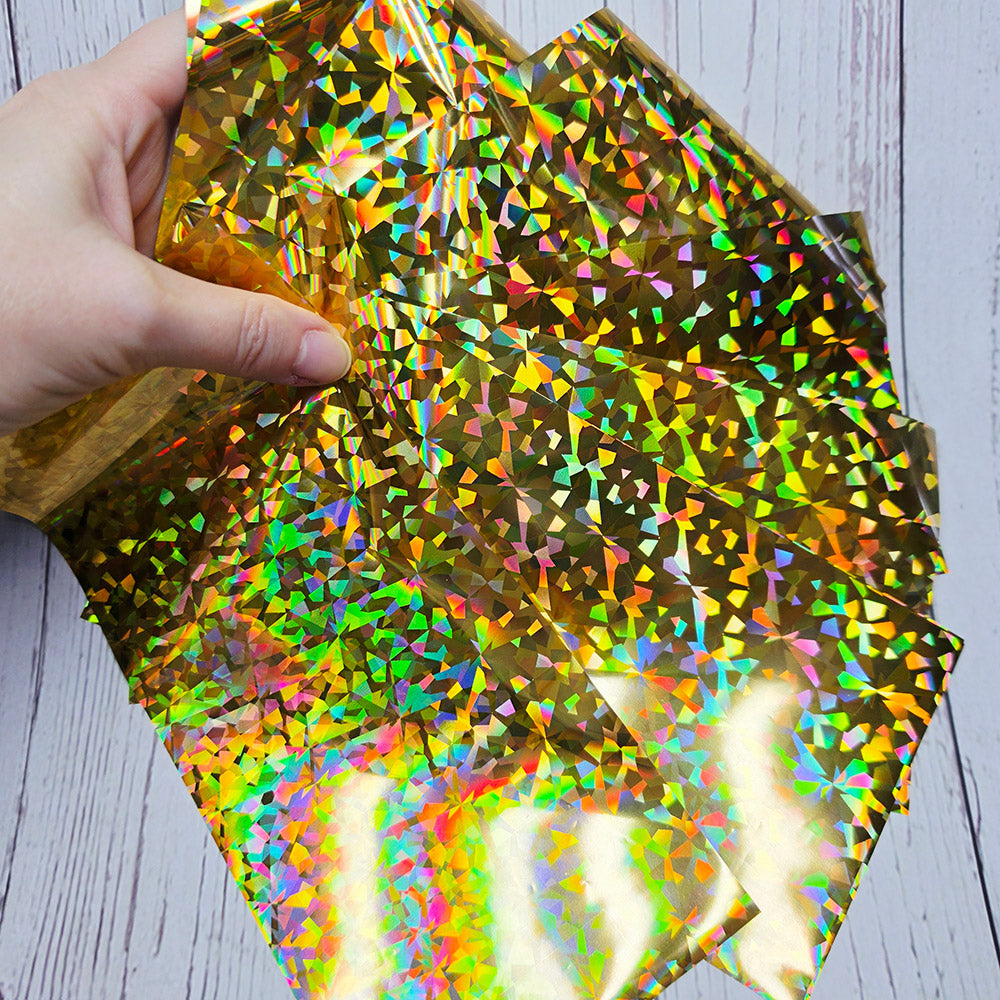 Holographic Gold Shards Foils - 10pcs