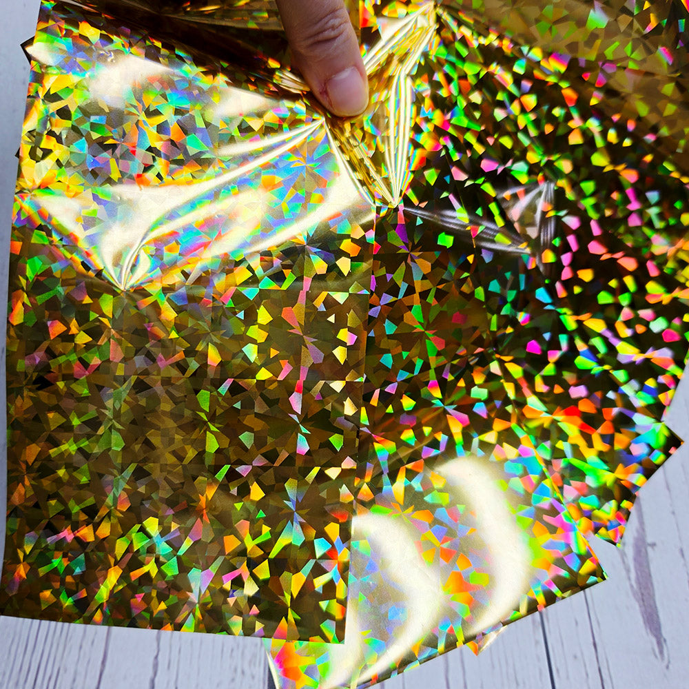 Holographic Gold Shards Foils - 10pcs