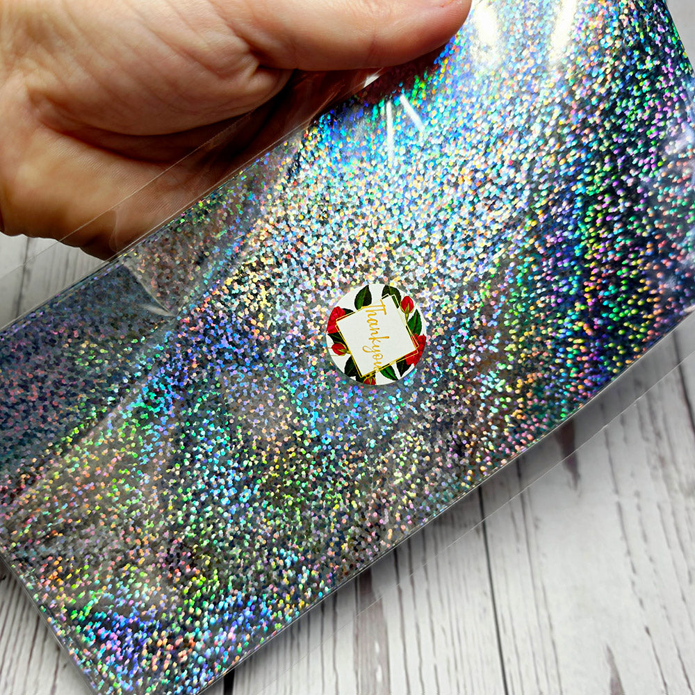 Prismatic Silver Glitter Foils - 10pcs