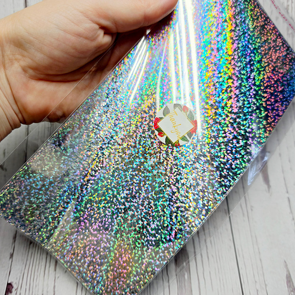 Prismatic Silver Glitter Foils - 10pcs