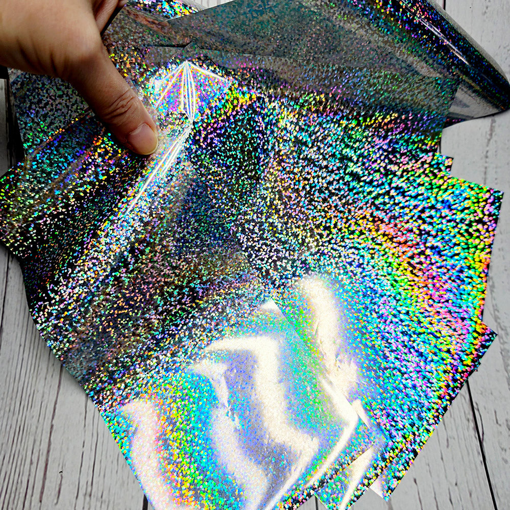 Prismatic Silver Glitter Foils - 10pcs
