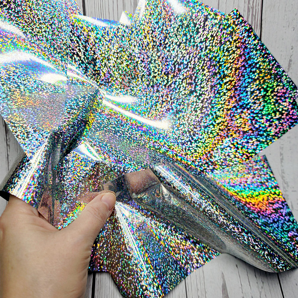Prismatic Silver Glitter Foils - 10pcs