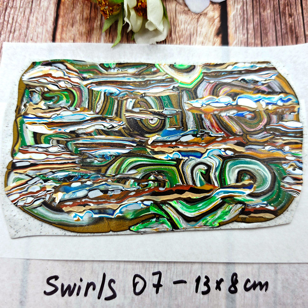 Raw polymer clay veneer sheet, Layered Earth Strata