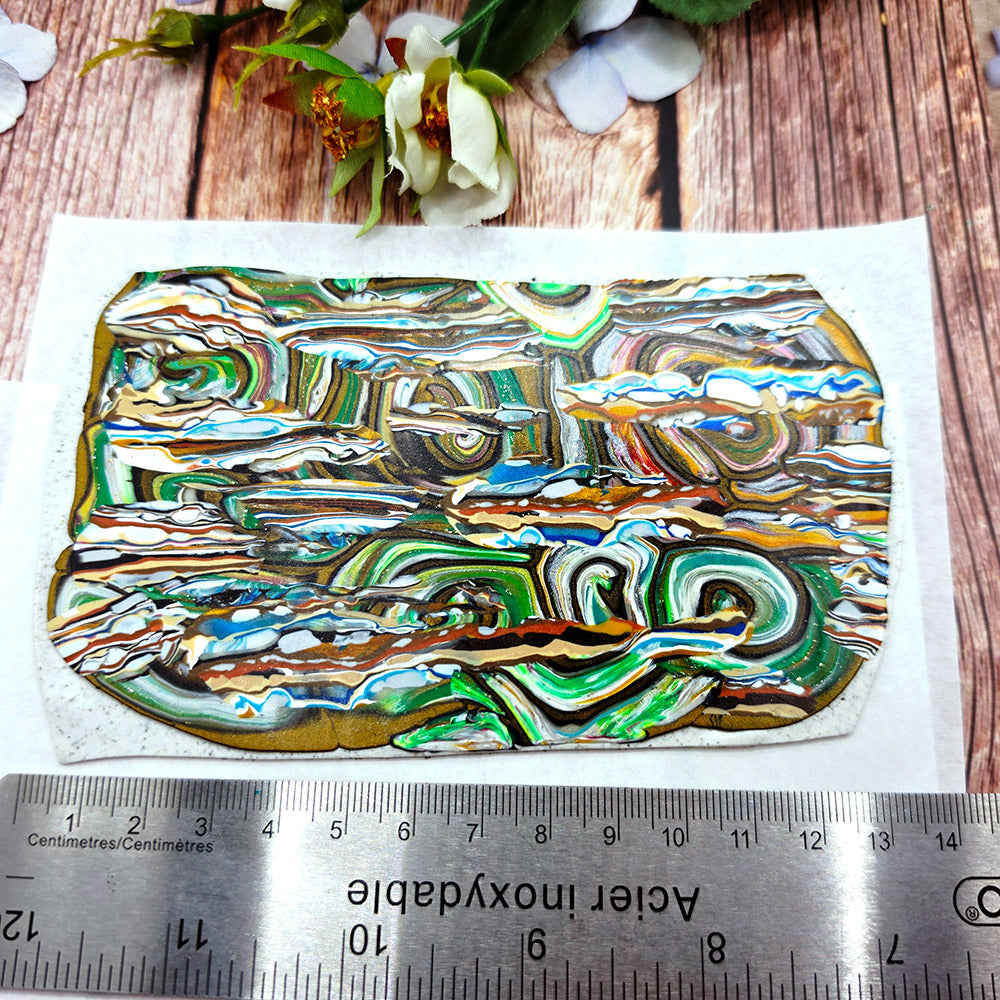 Raw polymer clay veneer sheet, Layered Earth Strata