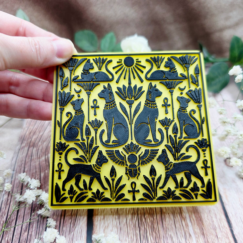 Egyptian Texture #9 - Sacred Cats of Egypt