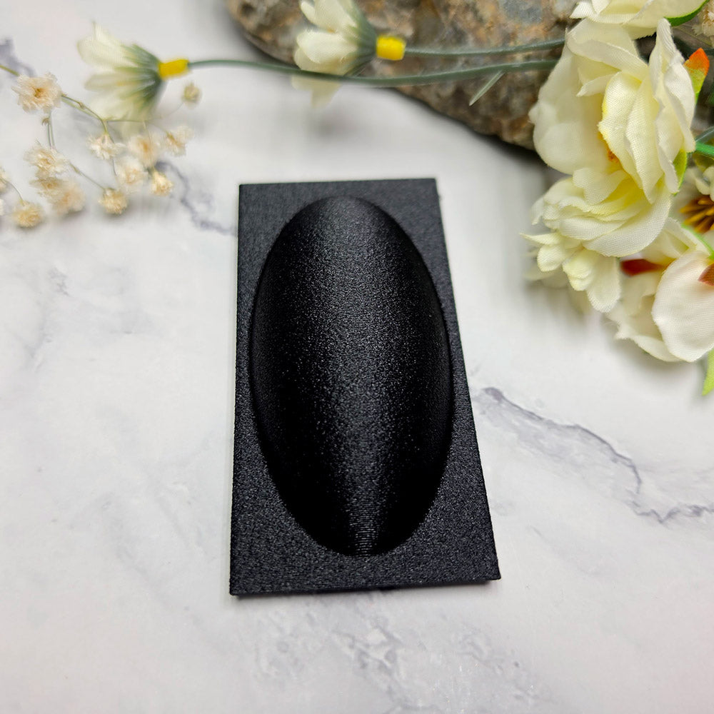 Black Thin Oval baking base for polymer clay