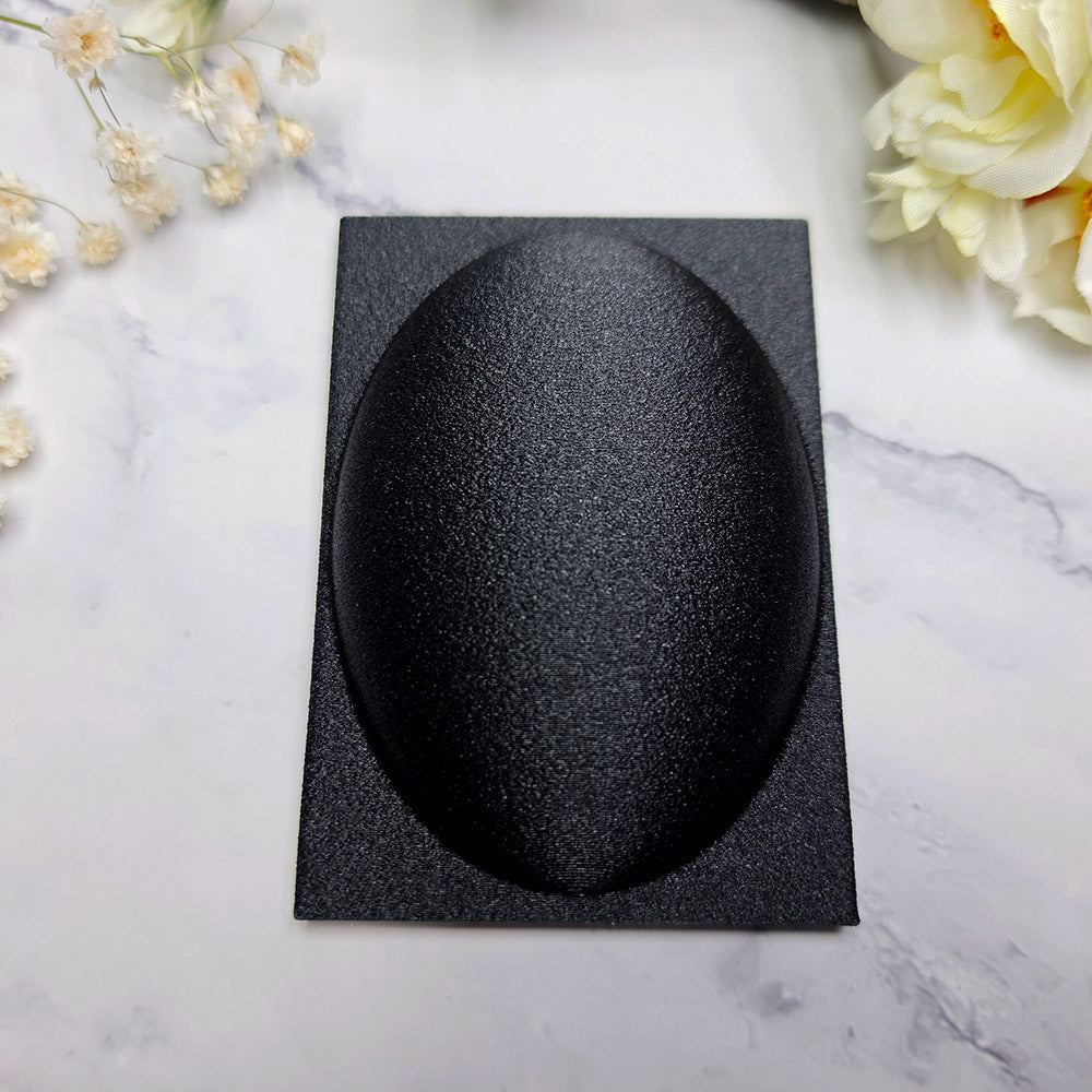 Black Wide Oval baking base for polymer clay