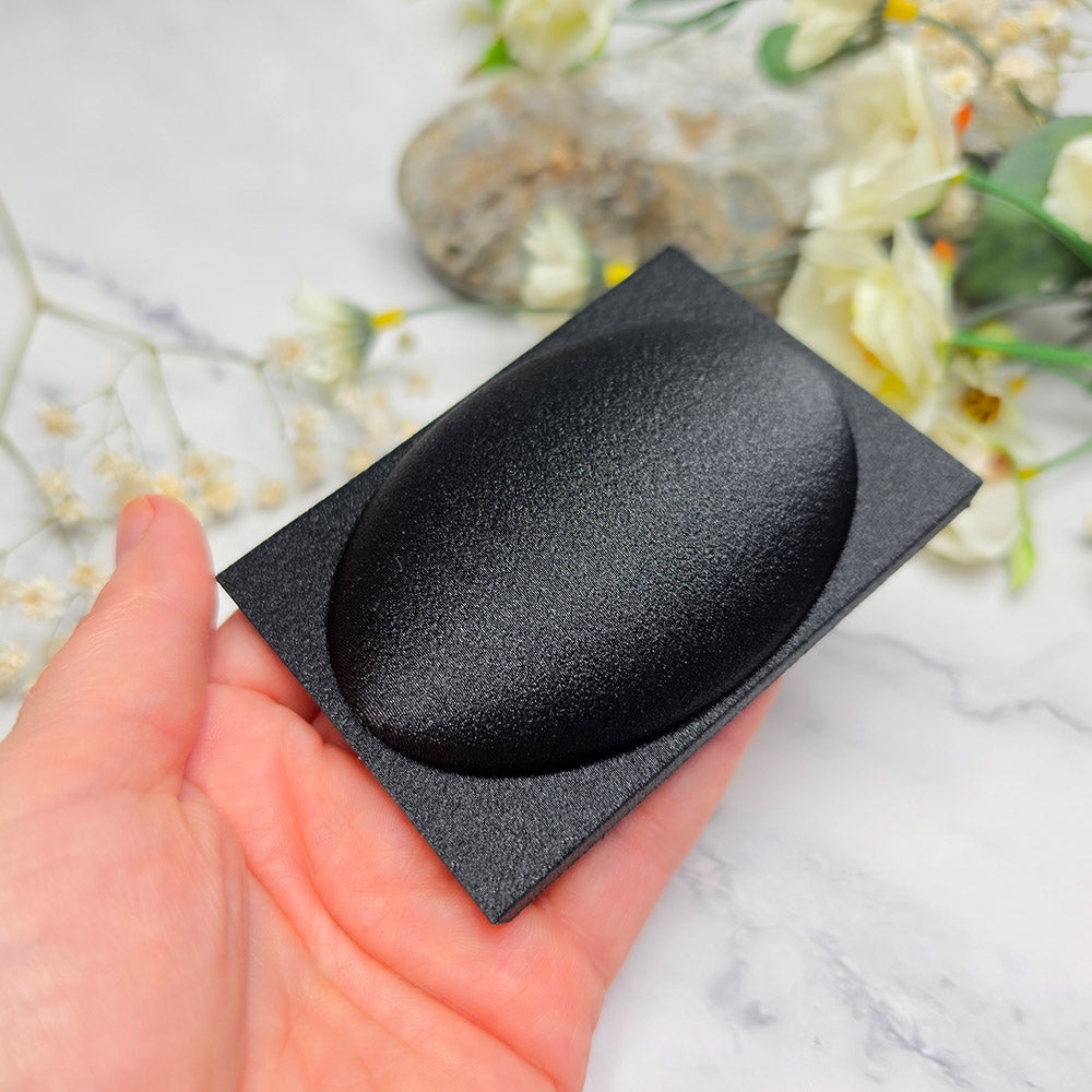 Black Wide Oval baking base for polymer clay