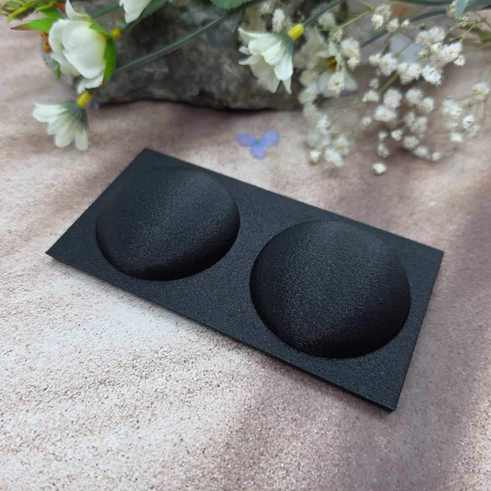 Black Small 2 Rounds baking base for polymer clay