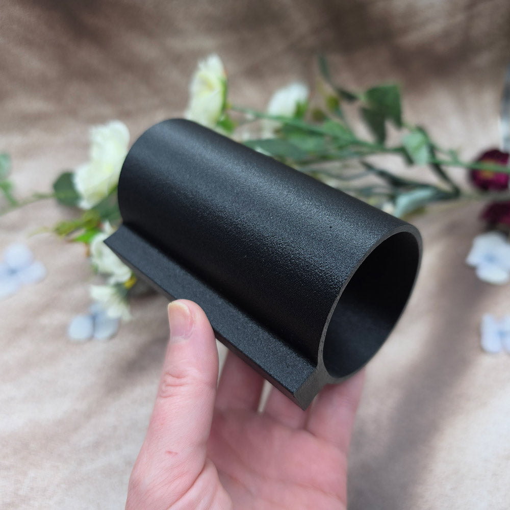 Black flat long bracelet cuff maker baking base for polymer clay, Medium 65x55mm