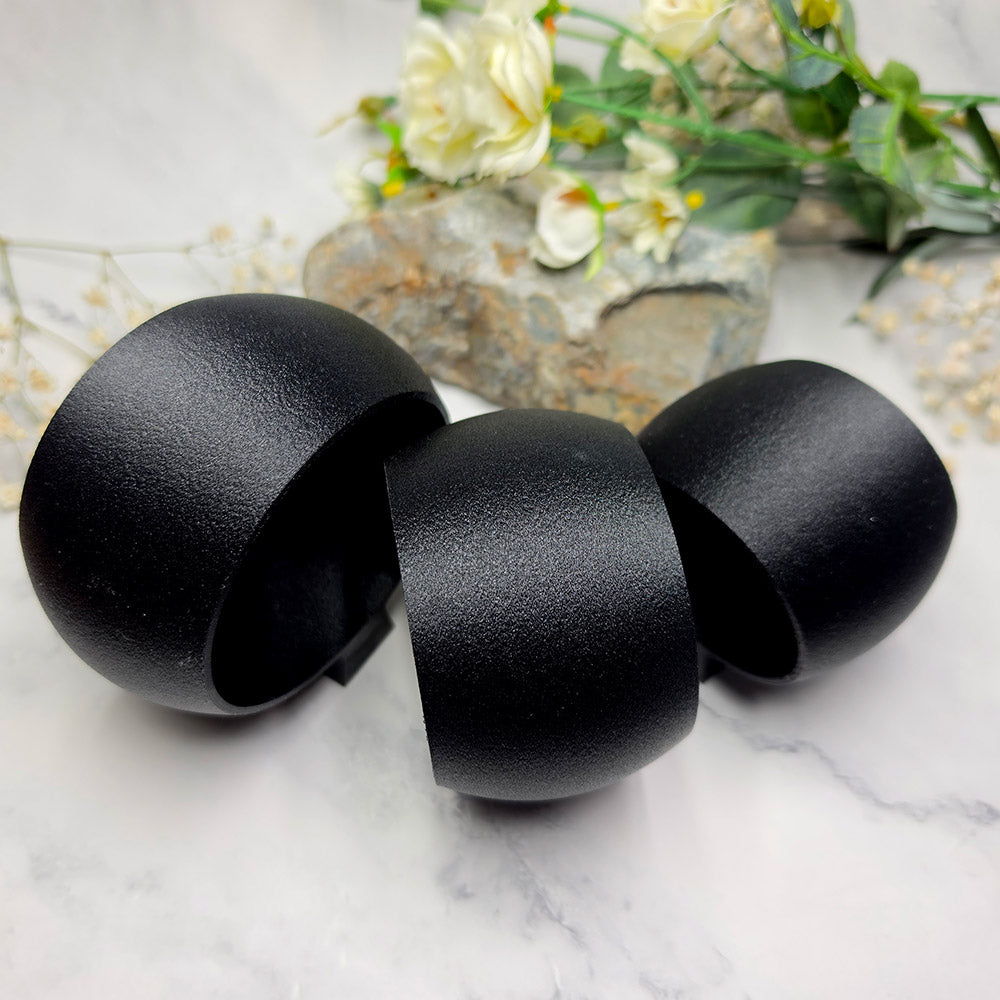 Black curved bracelet cuff maker baking base for polymer clay