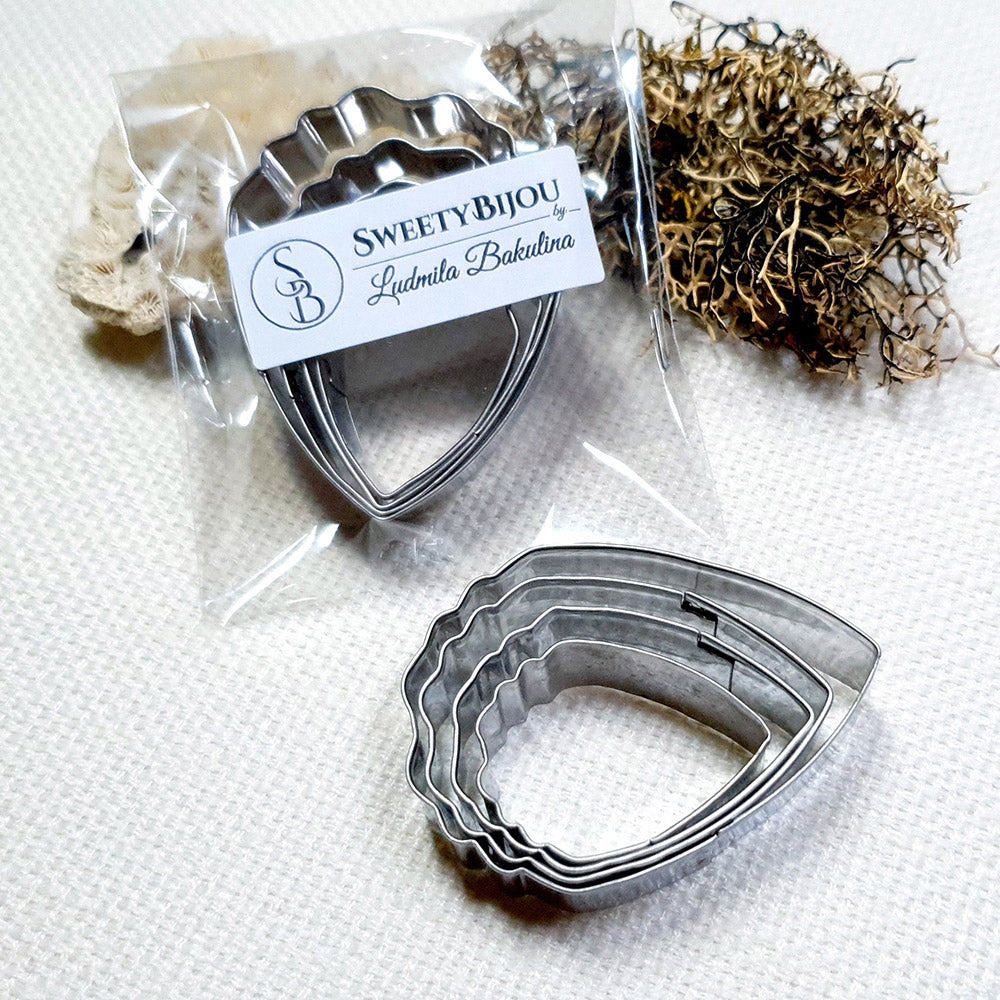 Cutter (4pcs) For Polymer Clay "Peony Petal"