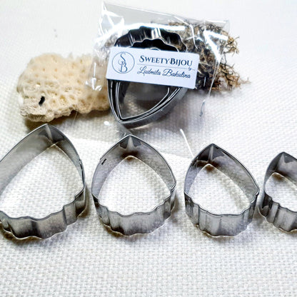Cutter (4pcs) For Polymer Clay "Peony Petal"