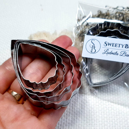Cutter (4pcs) For Polymer Clay "Peony Petal"