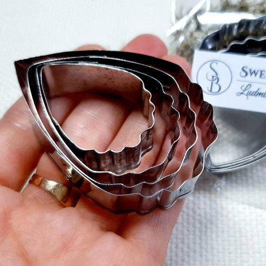 Cutter (4pcs) For Polymer Clay "Peony Petal"
