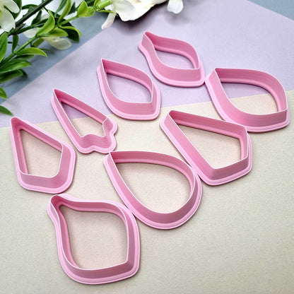 8pcs Earrings Cutters Set #1, Polymer Clay Cutters, Clay Cutters for Polymer Clay Jewelry Plastic Cutters SweetyBijou Tools   
