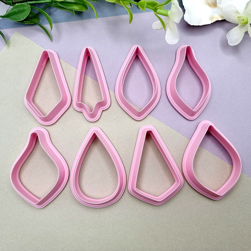 8pcs Earrings Cutters Set #1, Polymer Clay Cutters, Clay Cutters for Polymer Clay Jewelry Plastic Cutters SweetyBijou Tools   