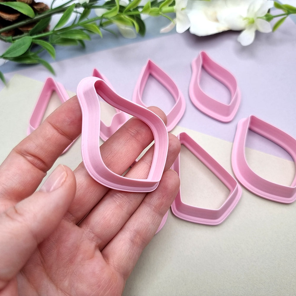 8pcs Earrings Cutters Set #1, Polymer Clay Cutters, Clay Cutters for Polymer Clay Jewelry Plastic Cutters SweetyBijou Tools   