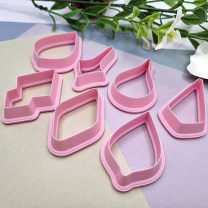 7pcs Earrings Cutters Set #4, Polymer Clay Cutters, Clay Cutters for Polymer Clay Jewelry Plastic Cutters SweetyBijou Tools   