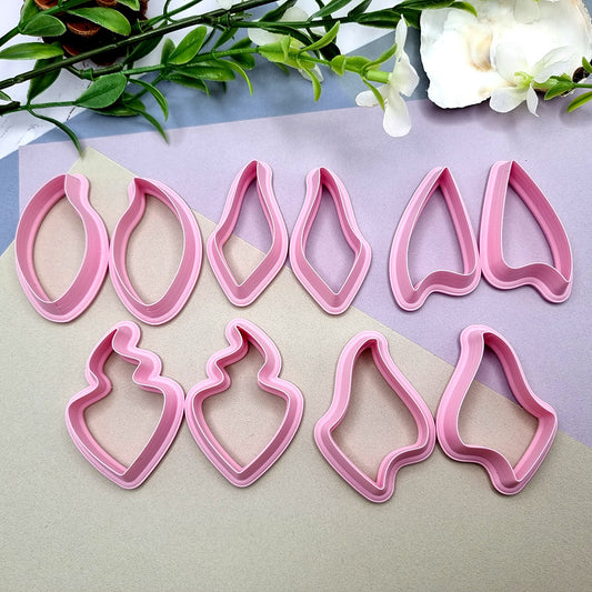 10pcs Earrings Cutters Set #5, Polymer Clay Cutters, Clay Cutters for Polymer Clay Jewelry Plastic Cutters SweetyBijou Tools   