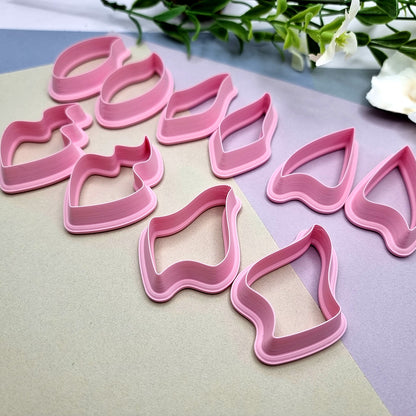 10pcs Earrings Cutters Set #5, Polymer Clay Cutters, Clay Cutters for Polymer Clay Jewelry Plastic Cutters SweetyBijou Tools   
