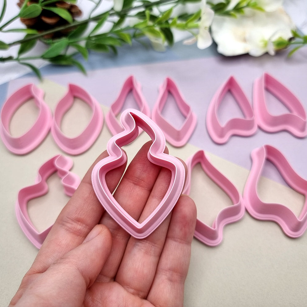 10pcs Earrings Cutters Set #5, Polymer Clay Cutters, Clay Cutters for Polymer Clay Jewelry Plastic Cutters SweetyBijou Tools   