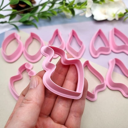 10pcs Earrings Cutters Set #5, Polymer Clay Cutters, Clay Cutters for Polymer Clay Jewelry Plastic Cutters SweetyBijou Tools   