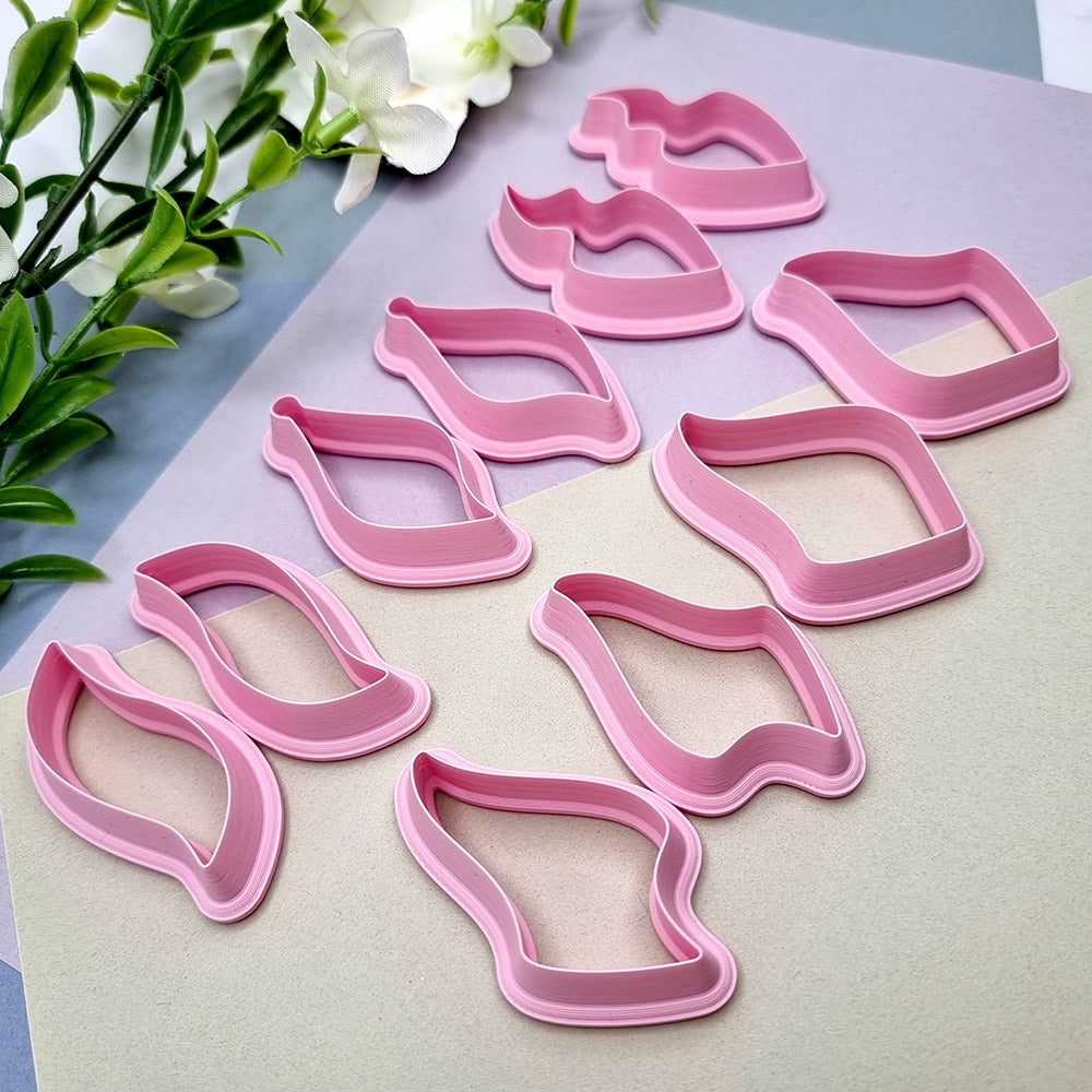 10pcs Earrings Cutters Set #7, Polymer Clay Cutters, Clay Cutters for Polymer Clay Jewelry Plastic Cutters SweetyBijou Tools   