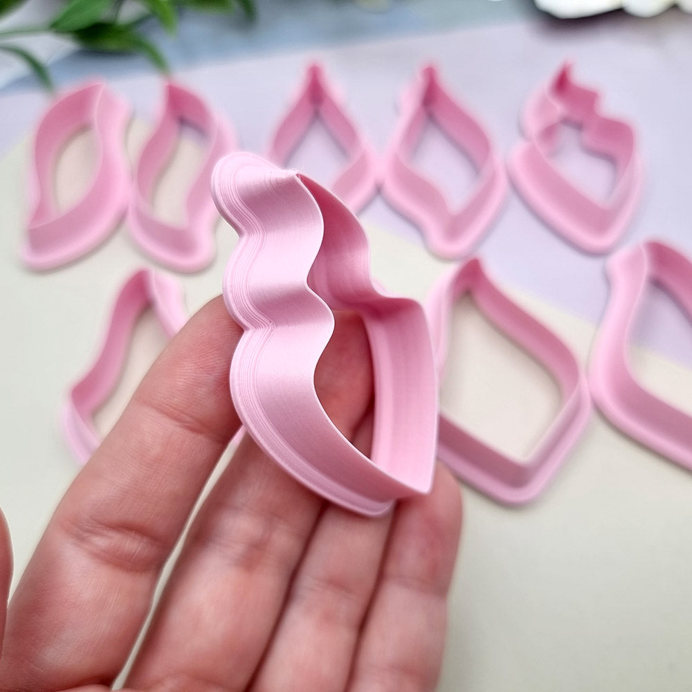 10pcs Earrings Cutters Set #7, Polymer Clay Cutters, Clay Cutters for Polymer Clay Jewelry Plastic Cutters SweetyBijou Tools   