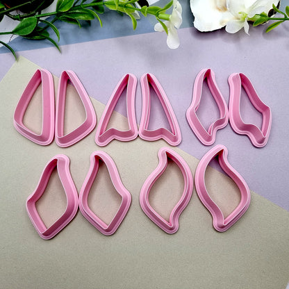 10pcs Earrings Cutters Set #8, Polymer Clay Cutters, Clay Cutters for Polymer Clay Jewelry Plastic Cutters SweetyBijou Tools   