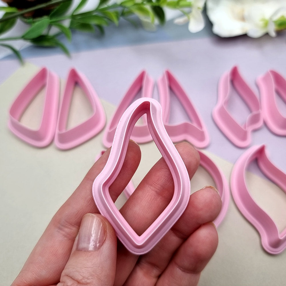 10pcs Earrings Cutters Set #8, Polymer Clay Cutters, Clay Cutters for Polymer Clay Jewelry Plastic Cutters SweetyBijou Tools   