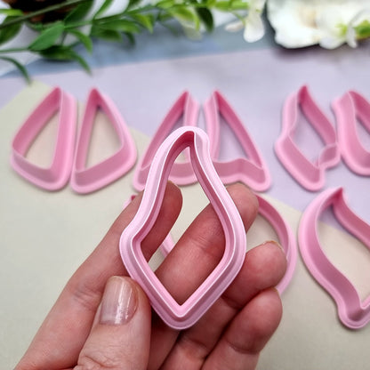 10pcs Earrings Cutters Set #8, Polymer Clay Cutters, Clay Cutters for Polymer Clay Jewelry Plastic Cutters SweetyBijou Tools   