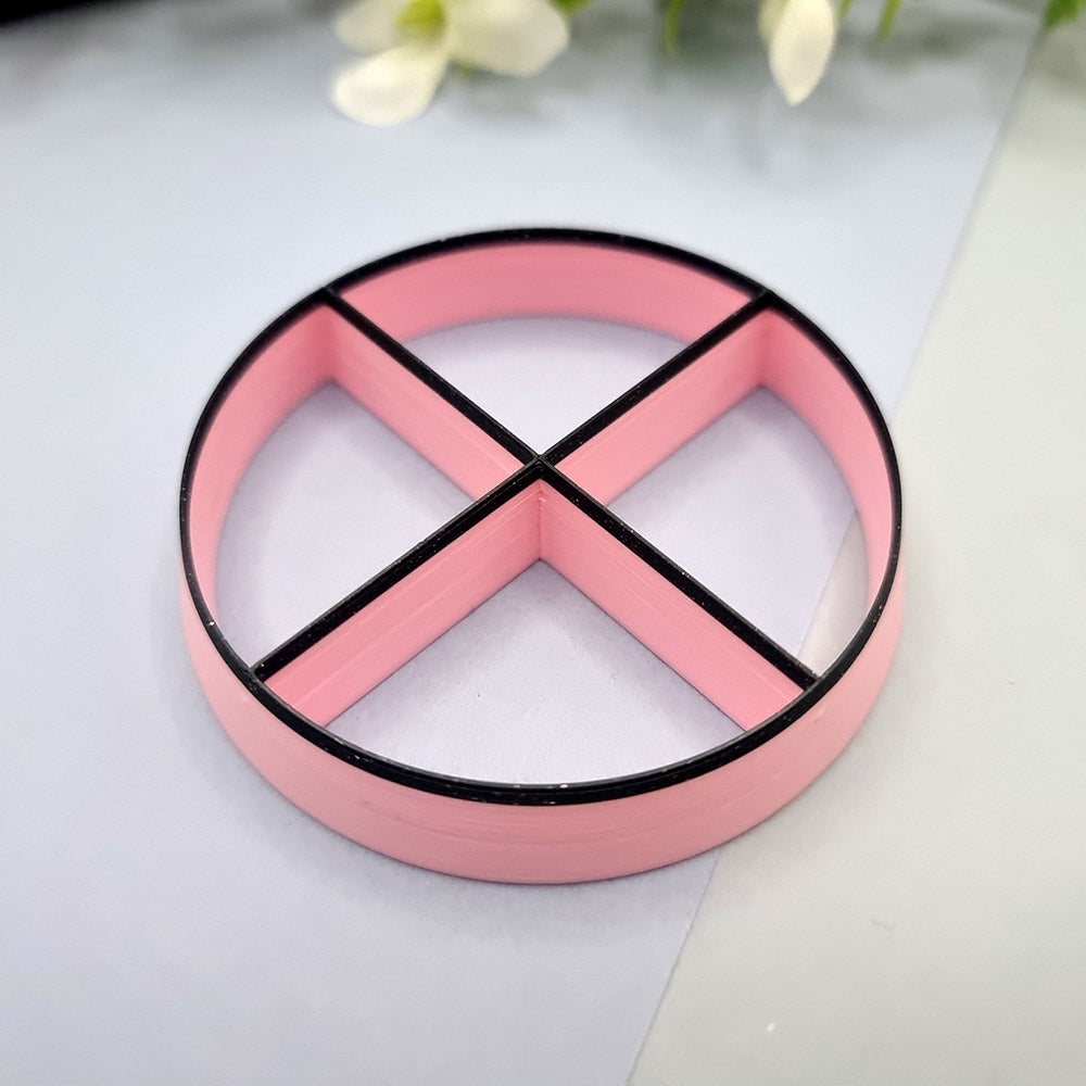 Pizza Cutter - 4 slices Plastic Cutters SweetyBijou Tools   