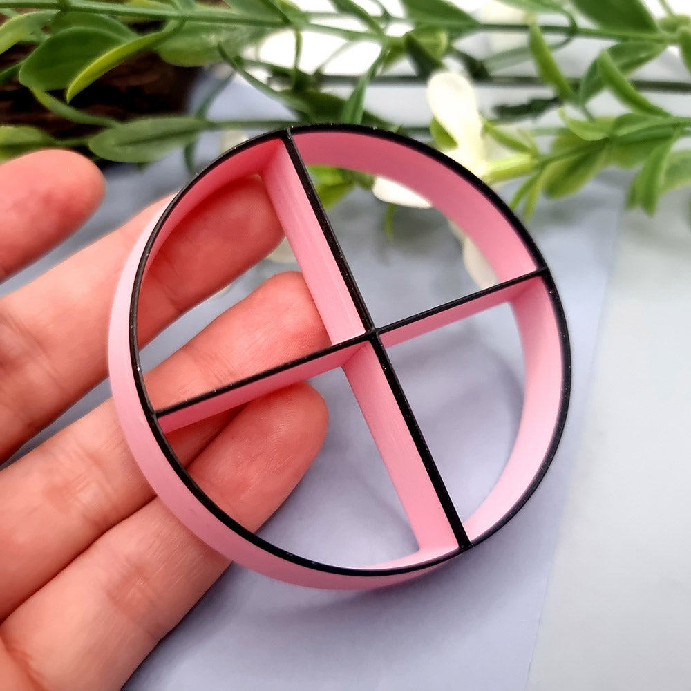 Pizza Cutter - 4 slices Plastic Cutters SweetyBijou Tools   