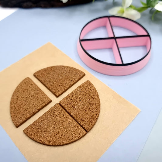 Pizza Cutter - 4 slices Plastic Cutters SweetyBijou Tools   