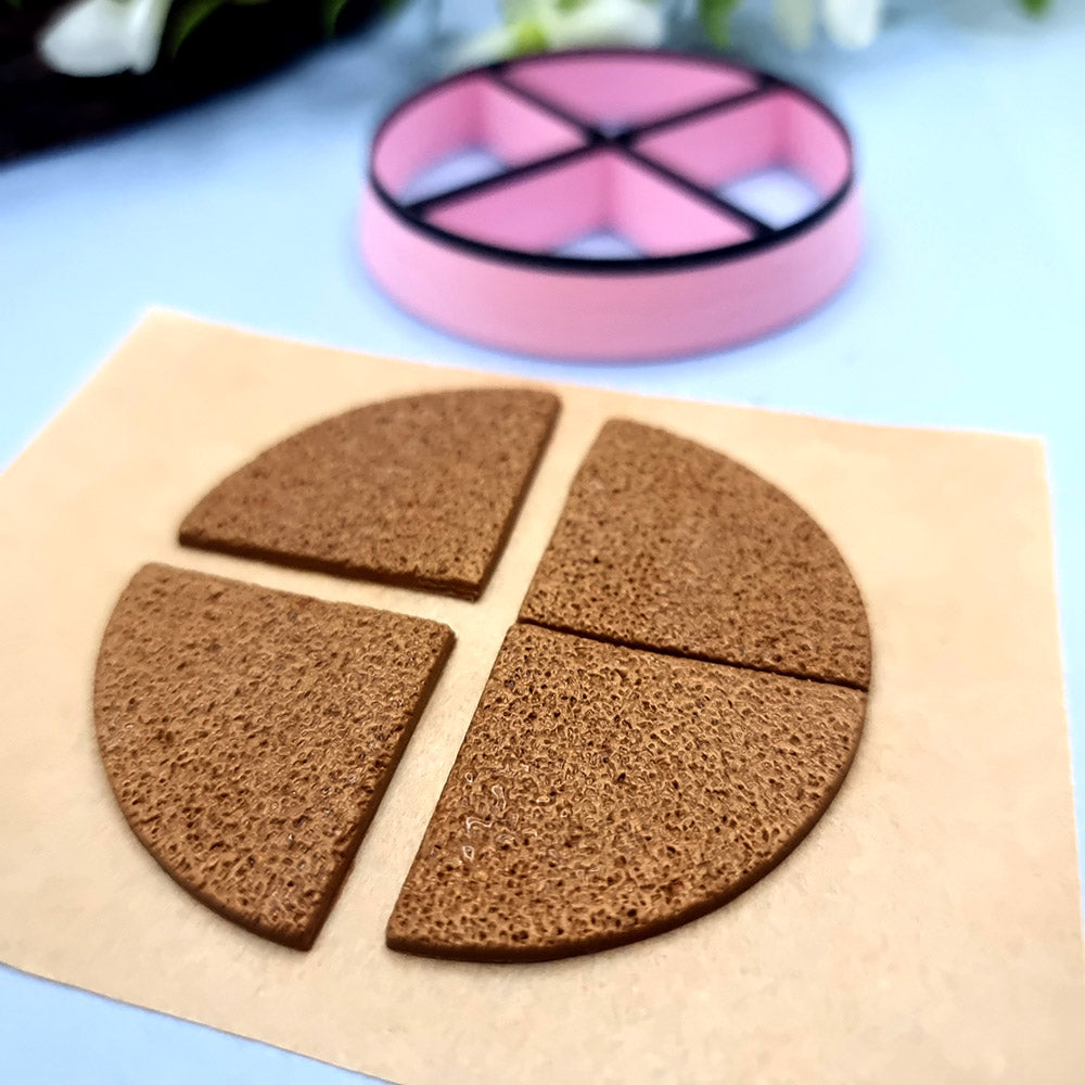 Pizza Cutter - 4 slices Plastic Cutters SweetyBijou Tools   